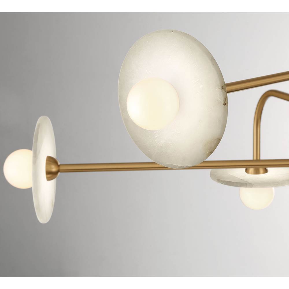 Lib&Co 12052-037 Brushed Brass Teramo, 8 Light Led Chandelier, Brushed Brass Image 2
