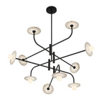 Lib&Co Teramo, 10 Light Led Chandelier, Matte Black