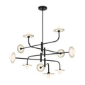 Lib&Co 12053-02 Matte Black Teramo, 10 Light Led Chandelier, Matte Black Image 1