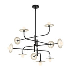 Lib&Co 12053-02 Matte Black Teramo, 10 Light Led Chandelier, Matte Black Image 1