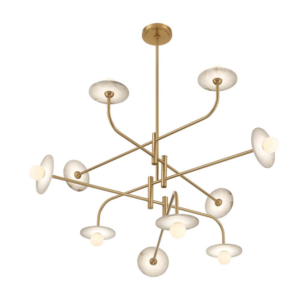 Lib&Co Teramo, 10 Light Led Chandelier, Matte Black