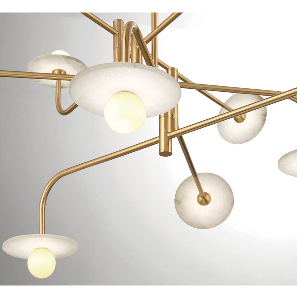 Lib&Co 12053-037 Brushed Brass Teramo, 10 Light Led Chandelier, Brushed Brass Image 2