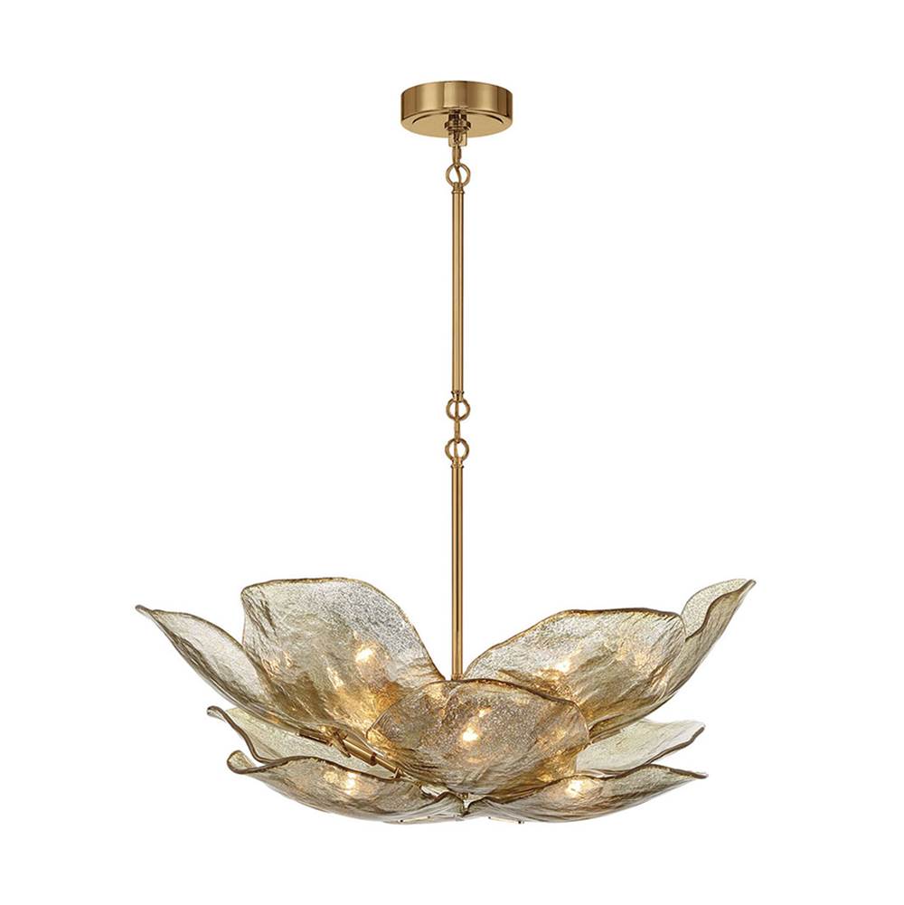 Lib&Co 12054-037 Brushed Brass Corato, 12 Light Chandelier, Brushed Brass Image 1