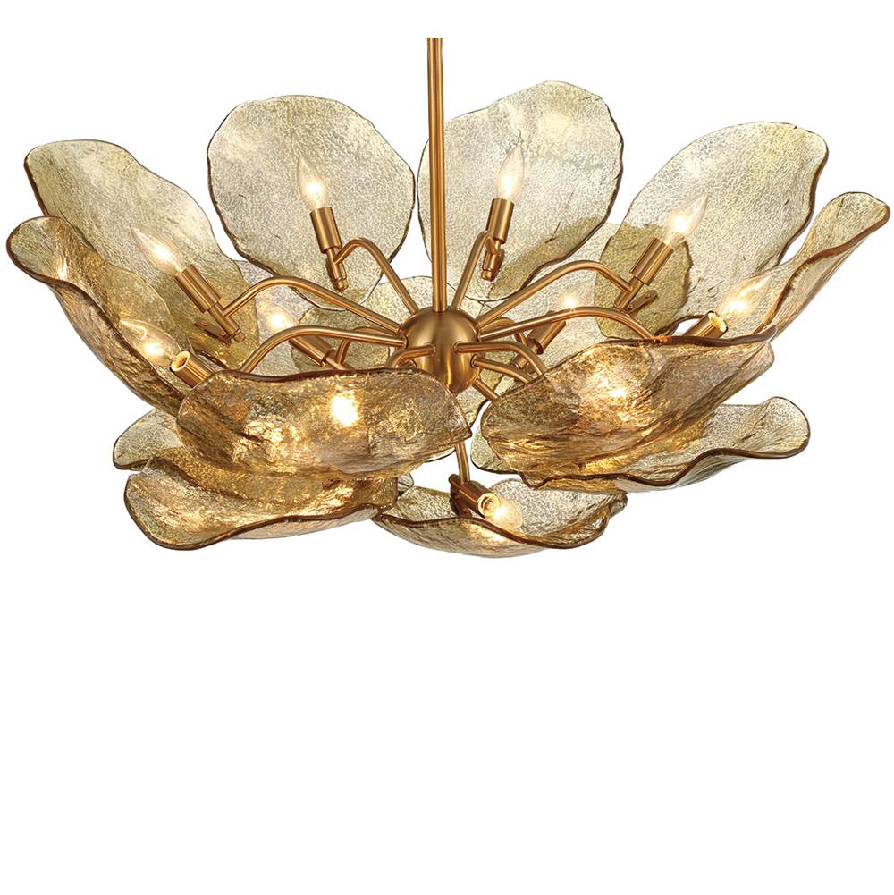 Lib&Co 12055-037 Brushed Brass Corato, 16 Light Chandelier, Brushed Brass Image 2