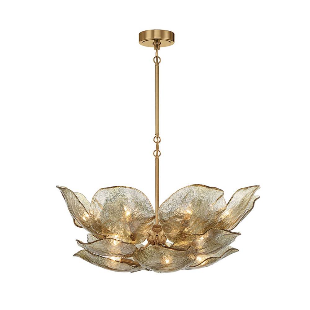 Lib&Co 12055-037 Brushed Brass Corato, 16 Light Chandelier, Brushed Brass Image 1