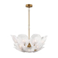 Lib&Co Corato, 16 Light Chandelier, Brushed Brass With Translucent White Glass