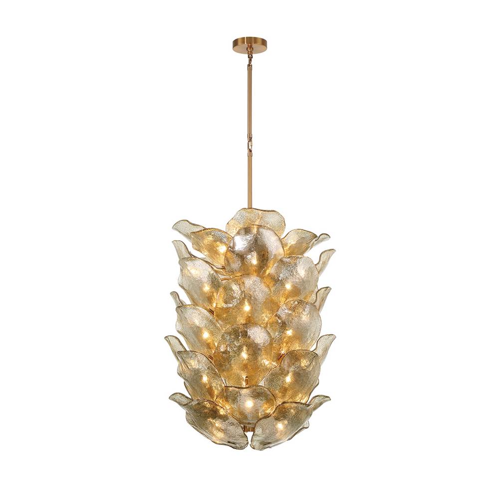 Lib&Co 12057-037 Brushed Brass Corato, 40 Light Grand Chandelier, Brushed Brass Image 1