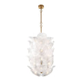Lib&Co Corato, 40 Light Chandelier, Brushed Brass With Translucent White Glass