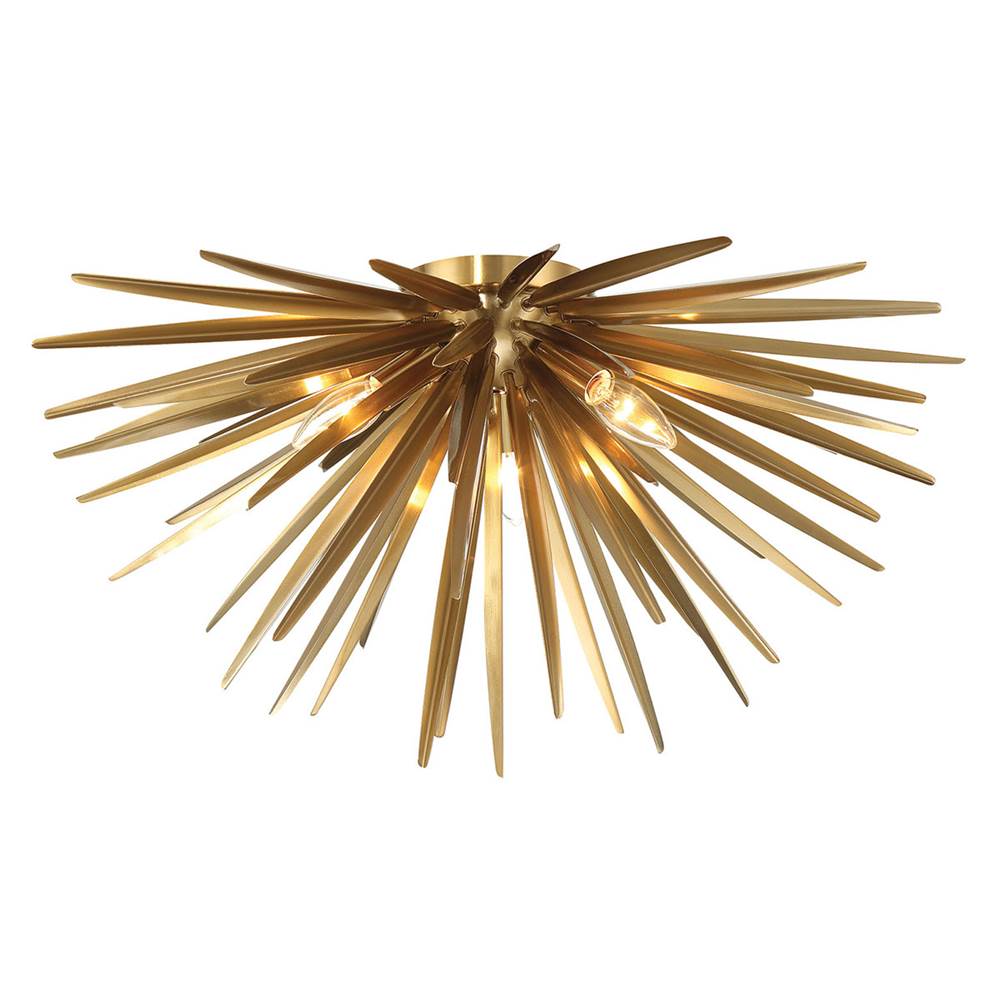 Lib&Co Trapani, 3 Light Ceiling Mount, Soft Brass