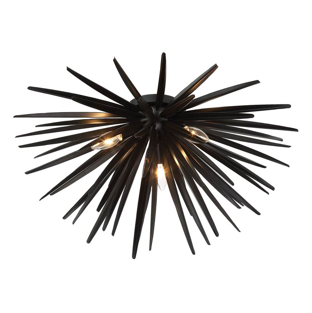 Lib&Co Trapani, 3 Light Ceiling Mount, Soft Brass