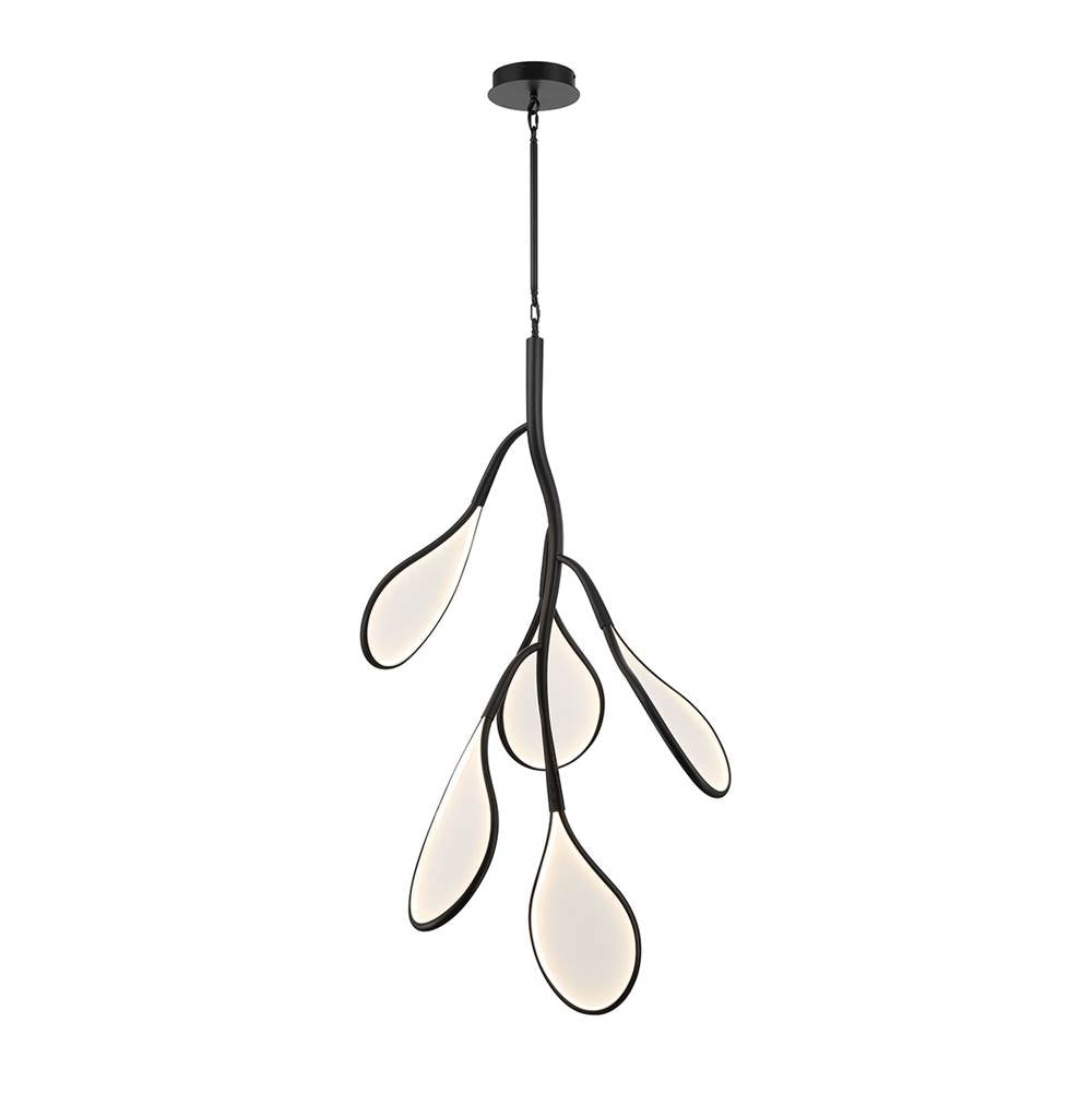 Lib&Co Volare, 5 Light Led Chandelier, Brushed Gunmetal