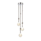 Lib&Co 12064-01 Chrome Bellissima, 3 Light Led Pendant, Chrome Image 1