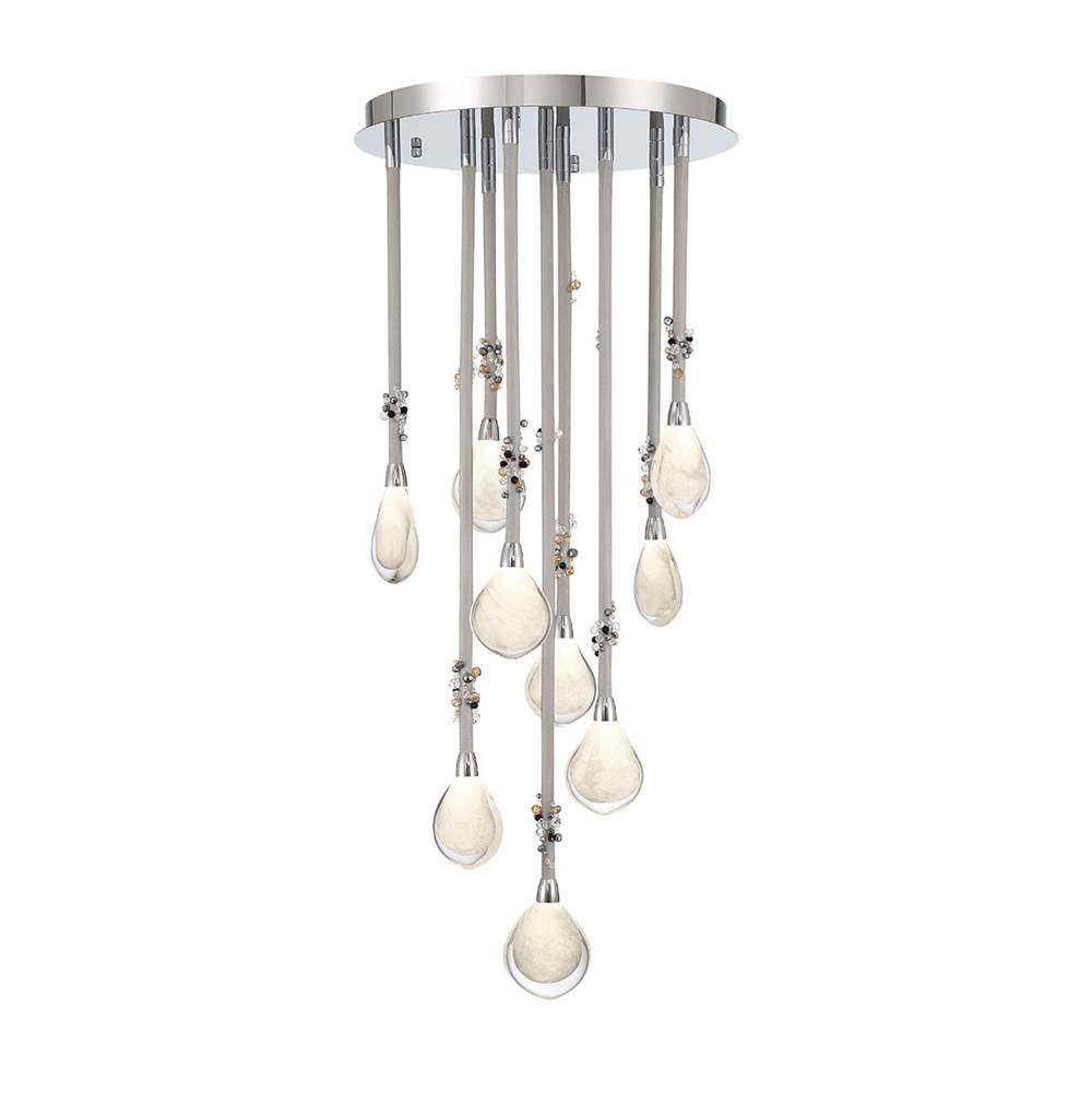 Lib&Co 12065-01 Chrome Bellissima, 9 Light Led Chandelier, Chrome Image 1