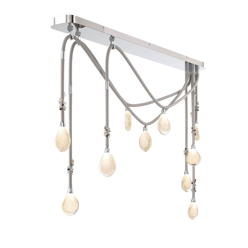 Lib&Co 12068-01 Chrome Bellissima, 10 Light Linear Chandelier, Chrome Image 2