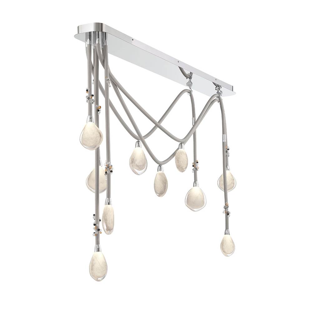 Lib&Co 12068-01 Chrome Bellissima, 10 Light Linear Chandelier, Chrome Image 1