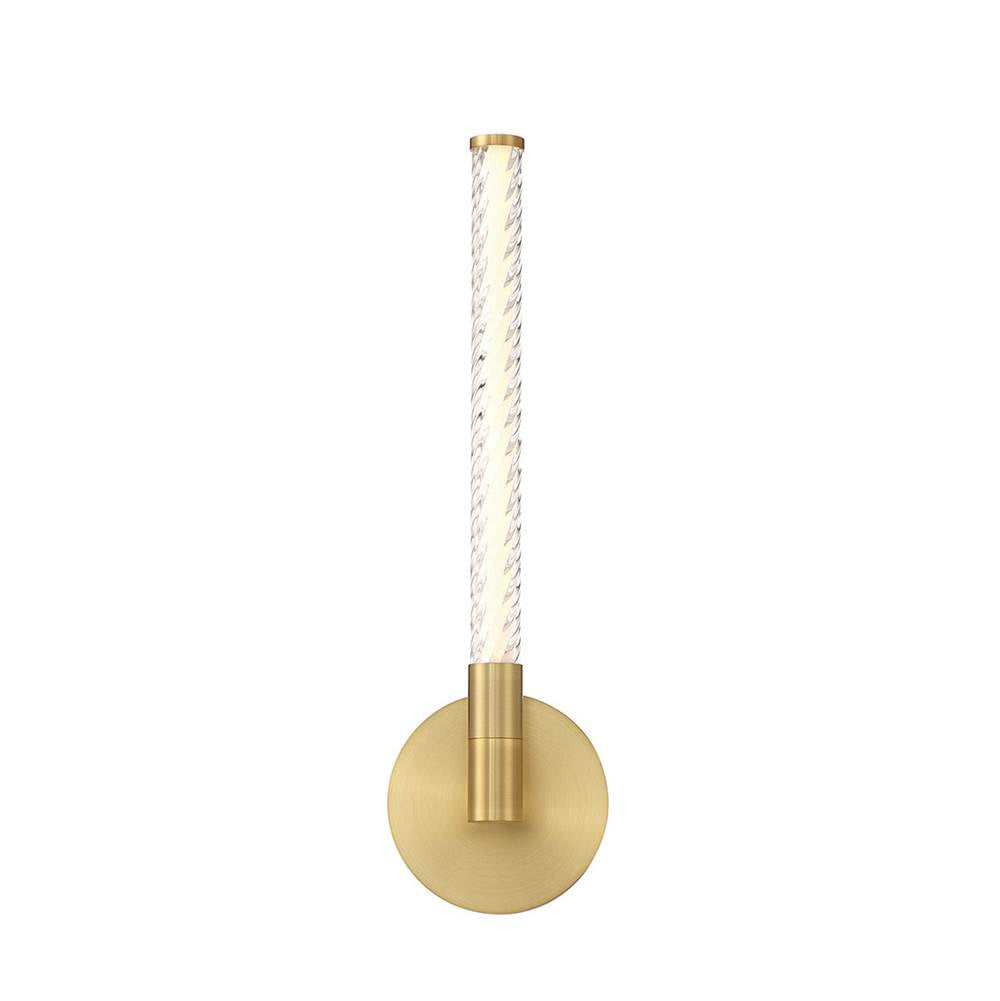 Lib&Co 12078-07 Plated Brushed Gold Volterra, 1 Light Led Wall Mount, Plated Brushed Gold Image 1