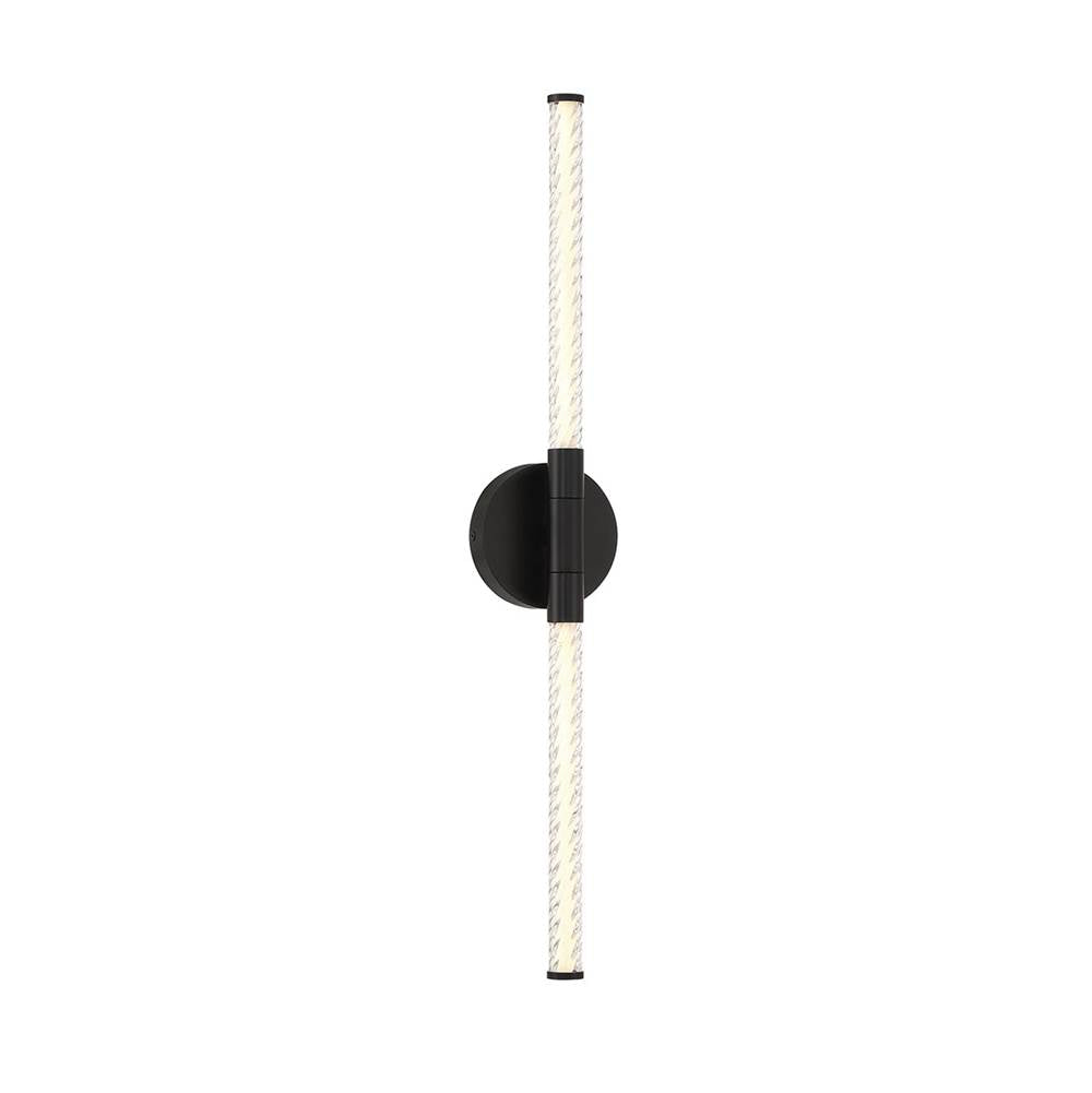 Lib&Co 12079-02 Matte Black Volterra, 2 Light Led Wall Mount, Matte Black Image 2
