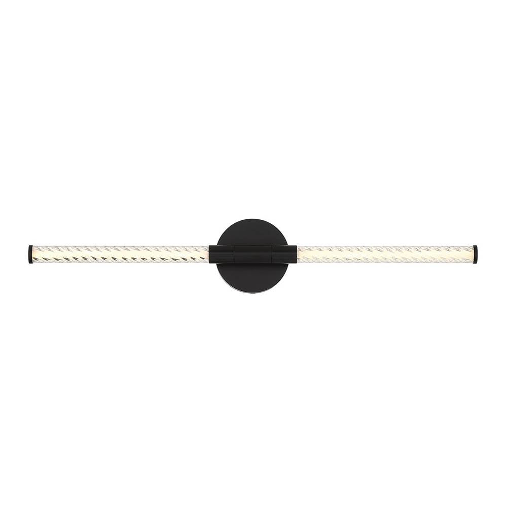Lib&Co 12079-02 Matte Black Volterra, 2 Light Led Wall Mount, Matte Black Image 1