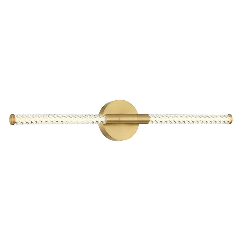 Lib&Co Volterra, 2 Light Led Wall Mount, Plated Brushed Gold