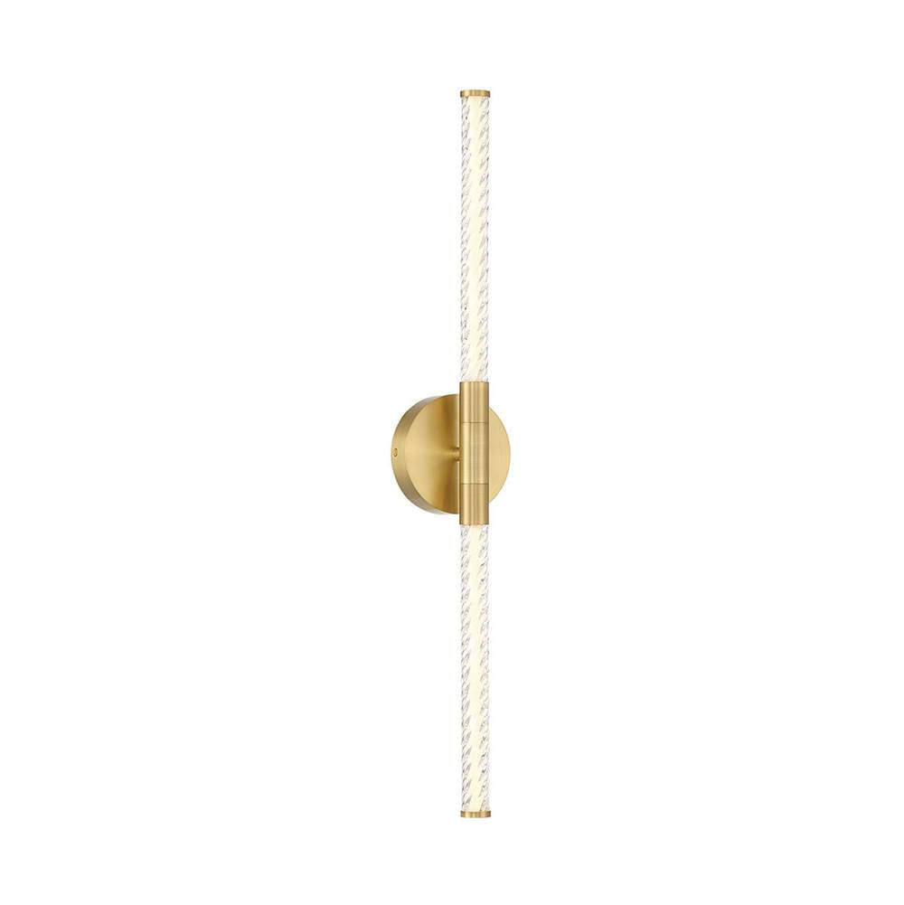Lib&Co 12079-07 Brushed Gold Volterra, 2 Light Led Wall Mount, Plated Brushed Gold Image 3