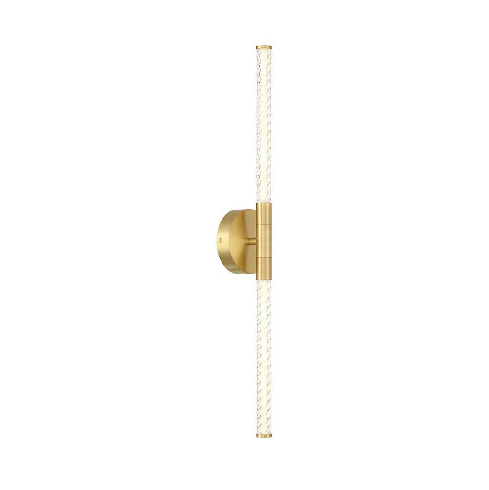 Lib&Co 12079-07 Brushed Gold Volterra, 2 Light Led Wall Mount, Plated Brushed Gold Image 2