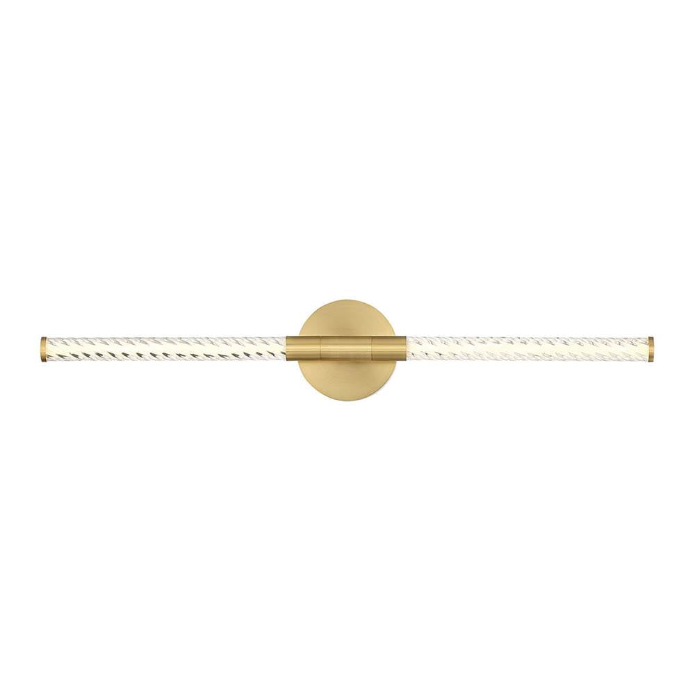 Lib&Co 12079-07 Brushed Gold Volterra, 2 Light Led Wall Mount, Plated Brushed Gold Image 1