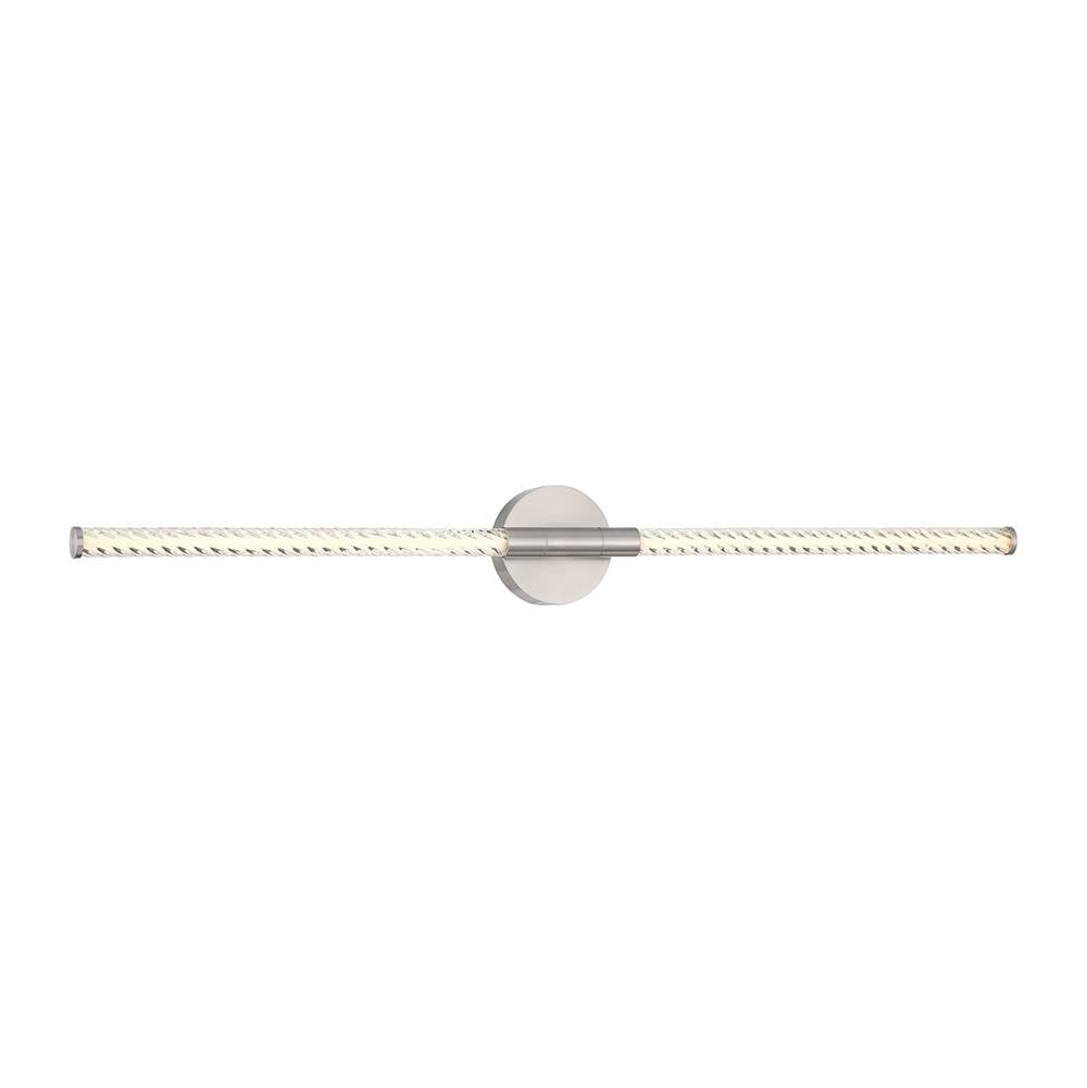 Lib&Co Volterra, Large 2 Light Led Wall Mount, Satin Nickel