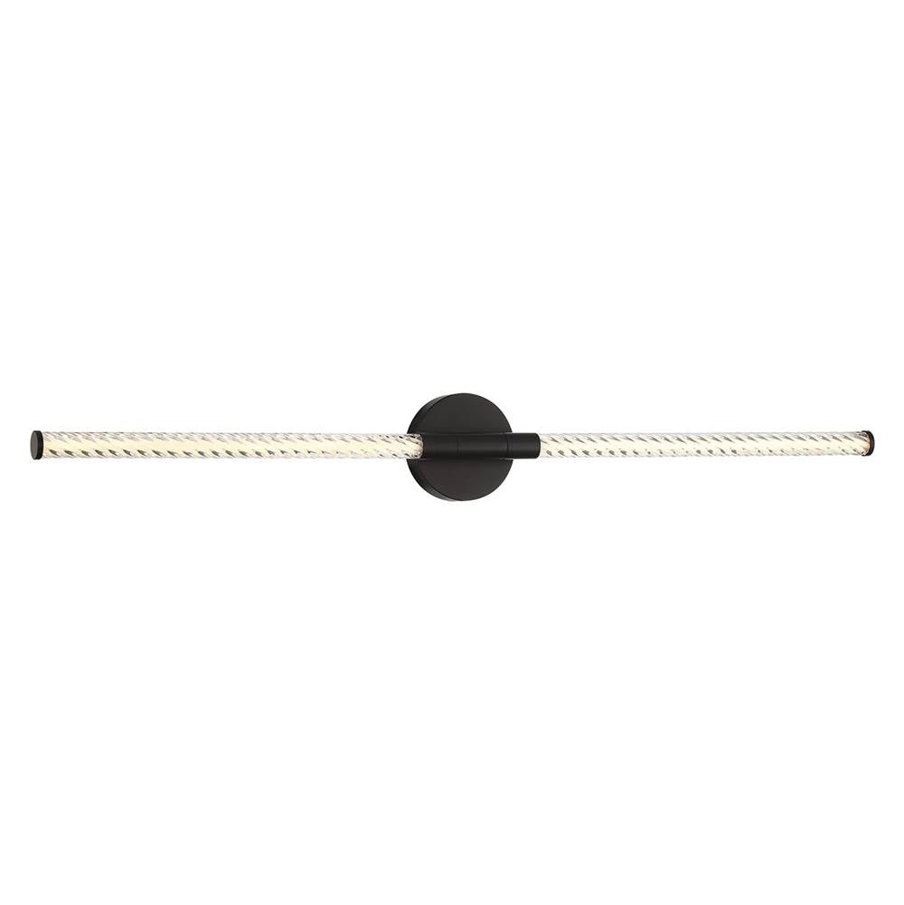 Lib&Co Volterra, Large 2 Light Led Wall Mount, Satin Nickel