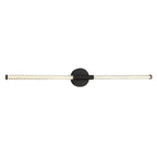 Lib&Co Volterra, Large 2 Light Led Wall Mount, Satin Nickel