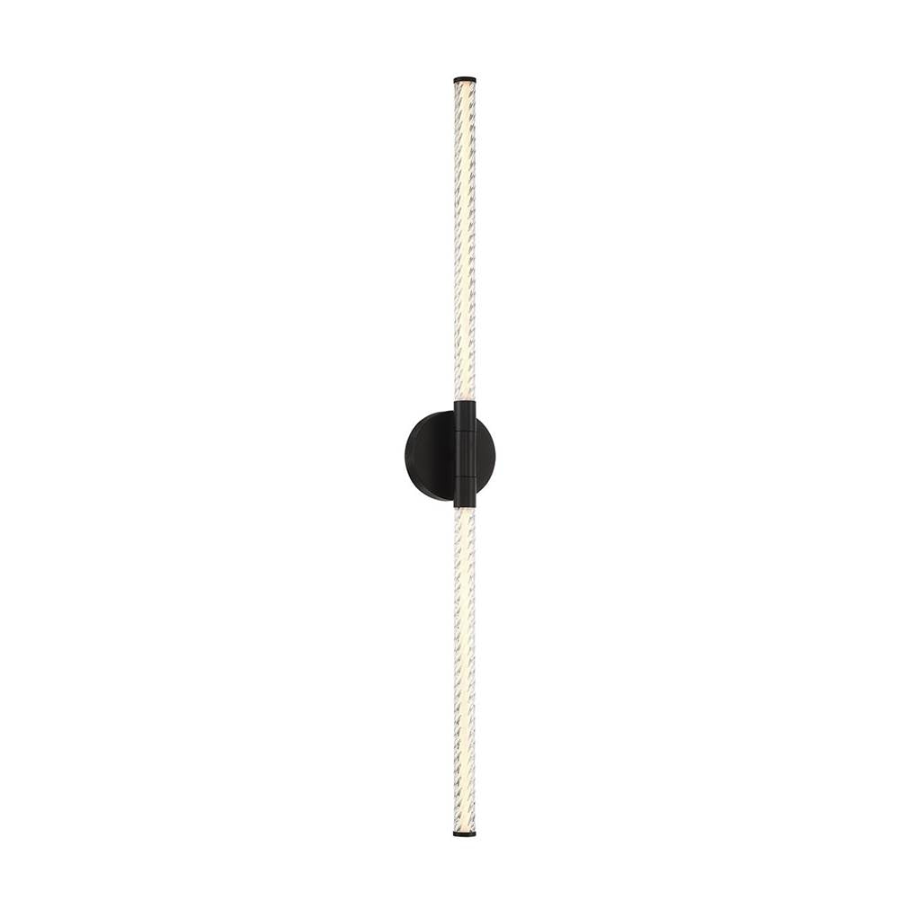 Lib&Co 12080-02 Matte Black Volterra, Large 2 Light Led Wall Mount, Matte Black Image 4
