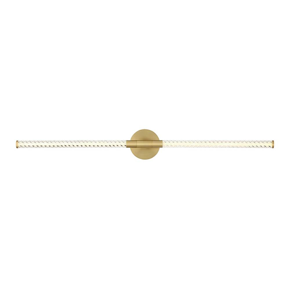 Lib&Co 12080-07 Brushed Gold Volterra, Large 2 Light Led Wall Mount, Plated Brushed Gold Image 1