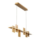 Lib&Co 12081-035 Satin Brass Affilato, 6 Light Linear Led Chandelier, Satin Brass Image 4