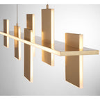 Lib&Co 12081-035 Satin Brass Affilato, 6 Light Linear Led Chandelier, Satin Brass Image 2