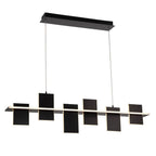 Lib&Co Affilato, 6 Light Linear Led Chandelier, Satin Brass