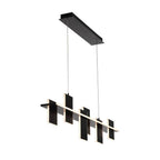 Lib&Co 12081-036 Satin Black Affilato, 6 Light Linear Led Chandelier, Satin Black Image 2