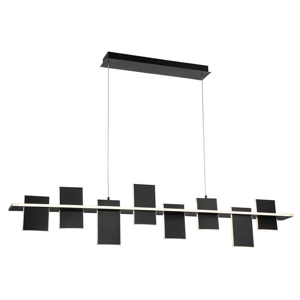 Lib&Co Affilato, 8 Light Linear Led Chandelier, Satin Brass