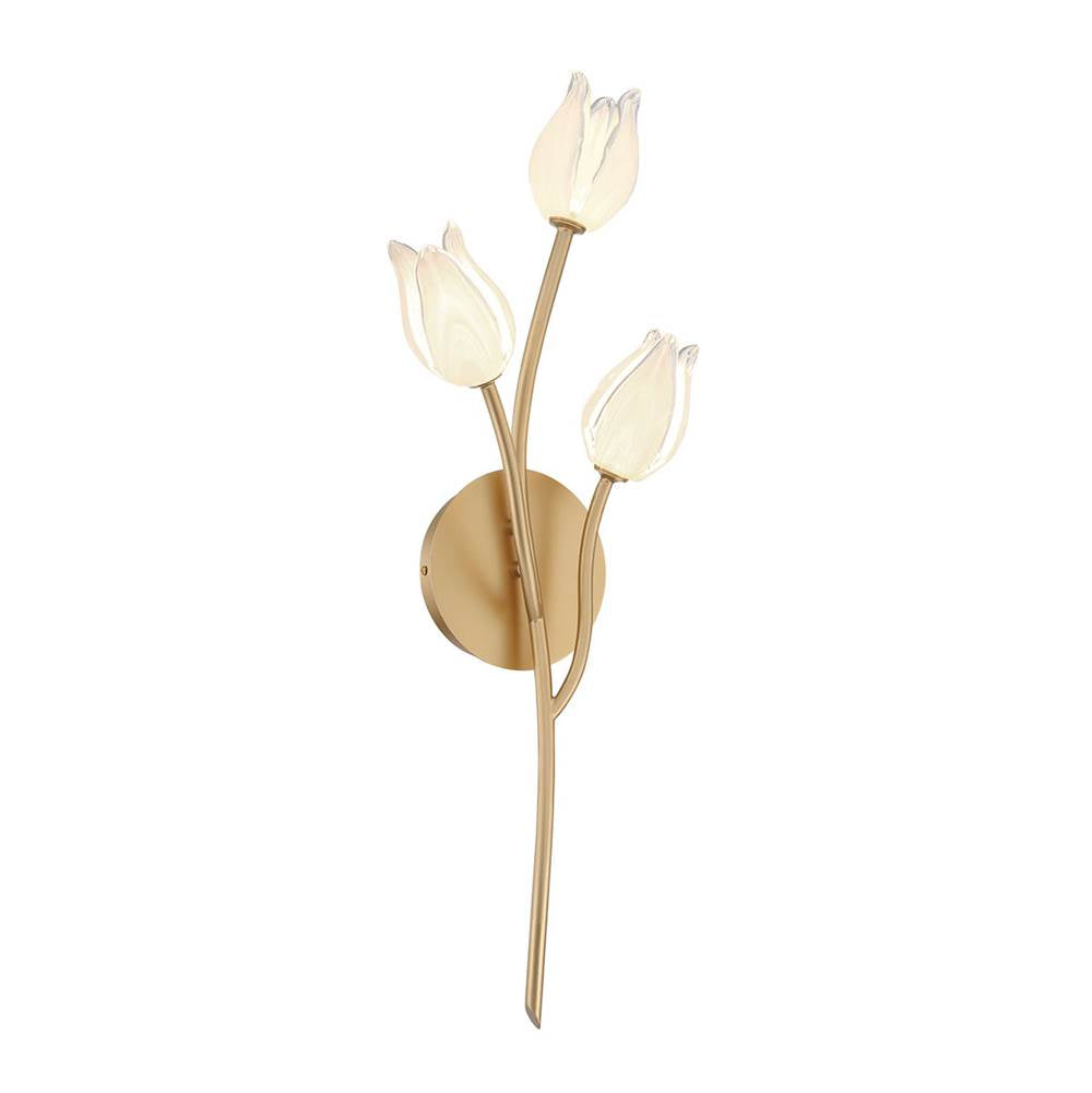 Lib&Co Belluno, 3 Light Led Wall Mount, Champagne Gold