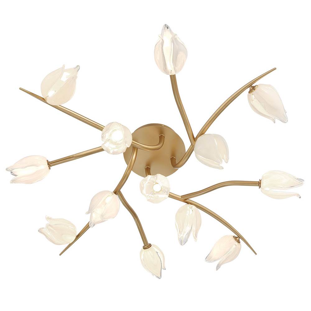 Lib&Co Belluno,13 Light Led Ceiling Mount, Champagne Gold