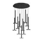 Lib&Co Piatto, 11 Light Round Led Chandelier, Matte Black