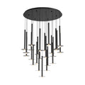 Lib&Co Piatto, 25 Light Round Led Chandelier, Matte Black