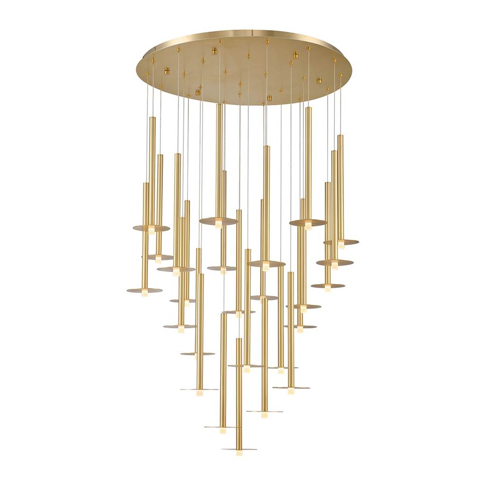 Lib&Co Piatto, 25 Light Round Led Chandelier, Matte Black