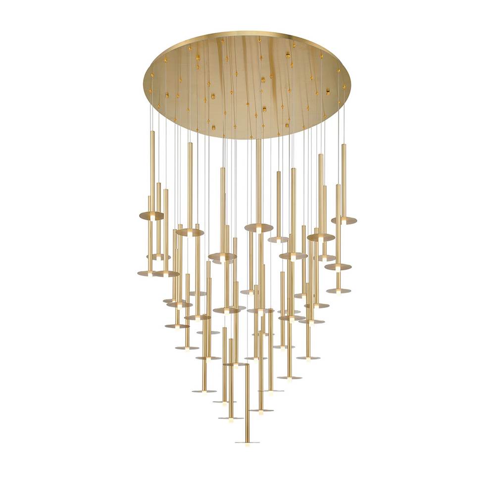 Lib&Co Piatto, 44 Light Round Led Chandelier, Matte Black
