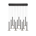 Lib&Co 12107-02 Matte Black Piatto, 12 Light Linear Led Chandelier, Matte Black Image 1