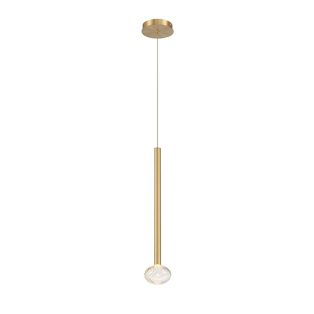 Lib&Co Soffio, 1 Light Led Pendant, Plated Brushed Gold