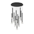 Lib&Co Soffio, 11 Light Round Led Chandelier, Matte Black