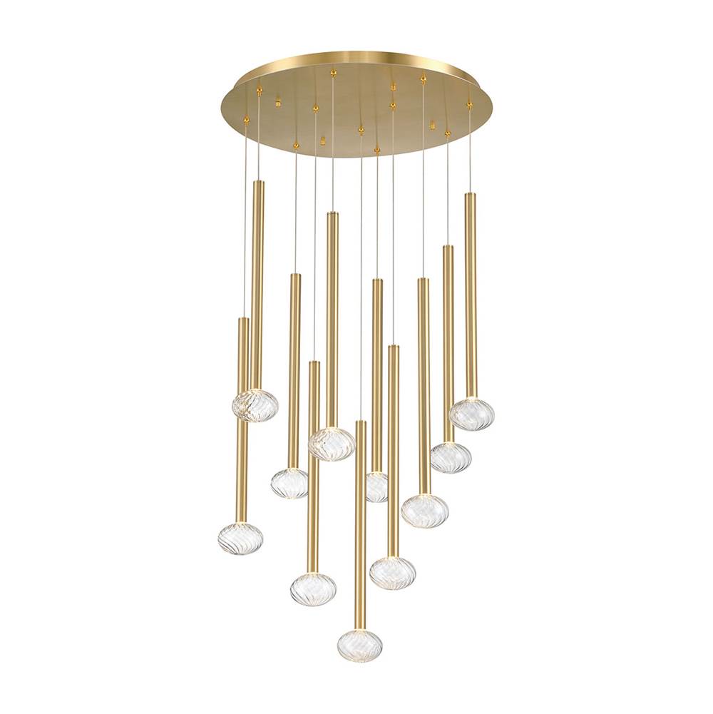 Lib&Co Soffio, 11 Light Round Led Chandelier, Matte Black