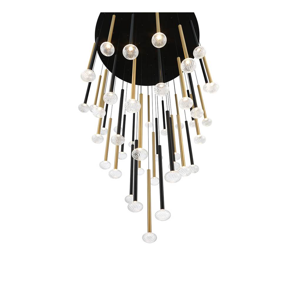 Lib&Co Soffio, 25 Light Round Led Chandelier, Mixed