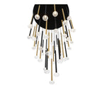 Lib&Co Soffio, 25 Light Round Led Chandelier, Mixed