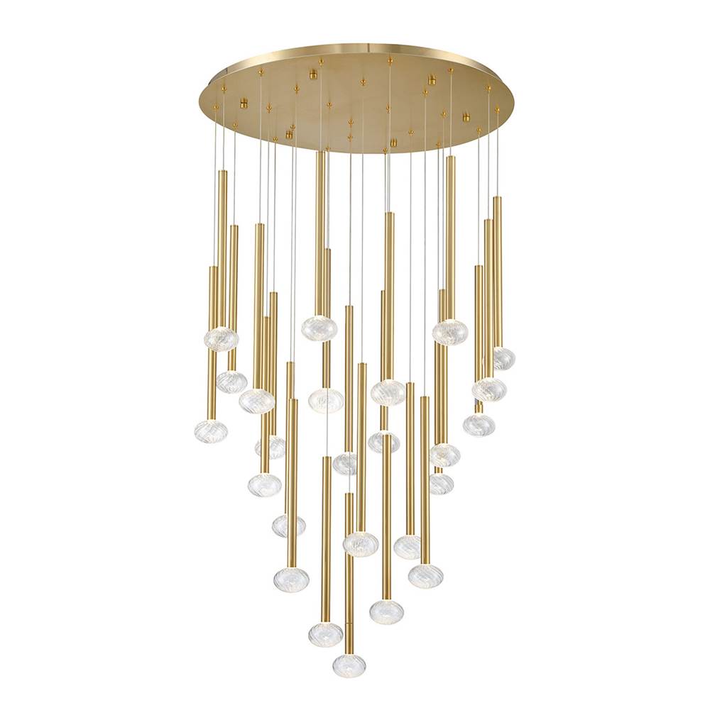Lib&Co Soffio, 25 Light Round Led Chandelier, Mixed