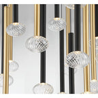 Lib&Co Soffio, 44 Light Round Led Chandelier, Matte Black